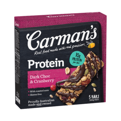 Carman's Dark Choc & Cranberry Protein Bars