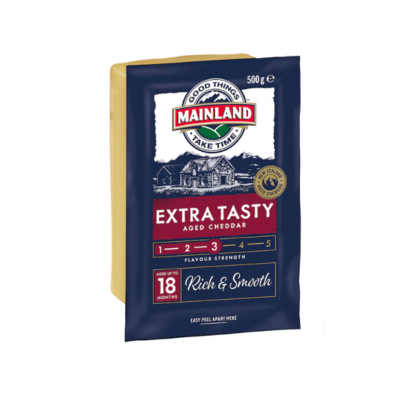 New Zealand Chilled Good Things Mainland Take Time Extra Tasty Aged Cheddar 500 gm