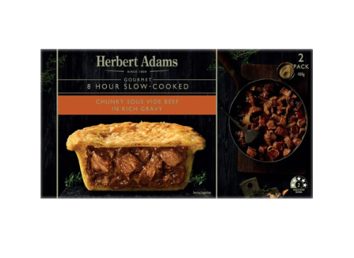 Australian Frozen Herbert Adams Chunky Sous Vide Beef In Rich Gravy