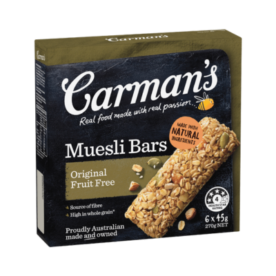 Carman's Muesli Bars Original Fruit Free