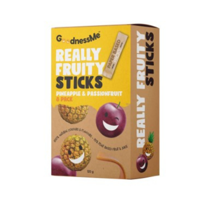 GoodnessMe Really Fruity Pineapple & Passionfruit Sticks