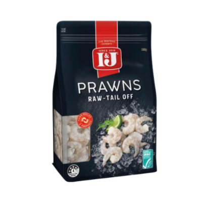 I&J The Finest Frozen Raw Prawns Tail Off 500g
