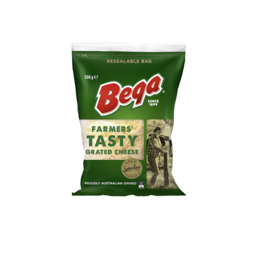 Australian Bega Dairy Farmer's Tasty Grated Cheese 500 gm