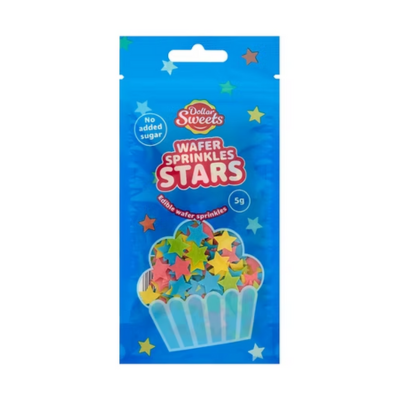 Dollar Sweets Edible Wafer Sprinkles Confetti - Stars