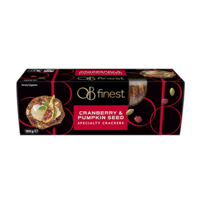 Australian Ob Finest Specialty Crackers Cranberry & Pumpkin Seeds