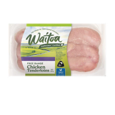 New Zealand Frozen Waitoa Accredited Free Range Chicken Tenderloin - 400 g