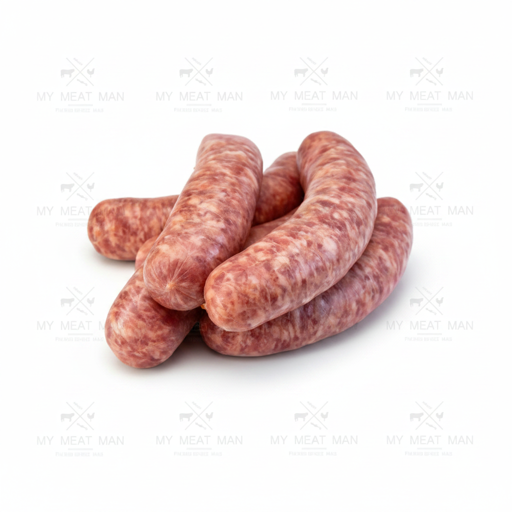 Australian Frozen Classic Angus Beef Sausages with My Meat Man watermark