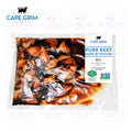 Cape Grim grass fed Australian beef sirloin strips in a honey soy garlic marinade