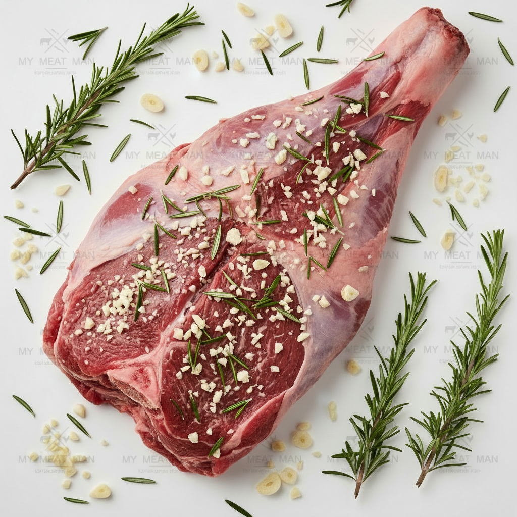 Australian Lamb Leg Butterflied Roast Boneless with Rosemary and Garlic (Frozen)