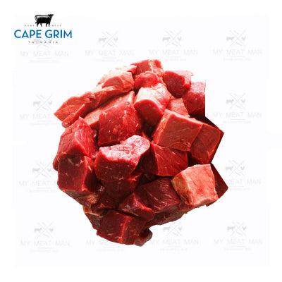 diced Australian grass-fed Cape Grim beef rump