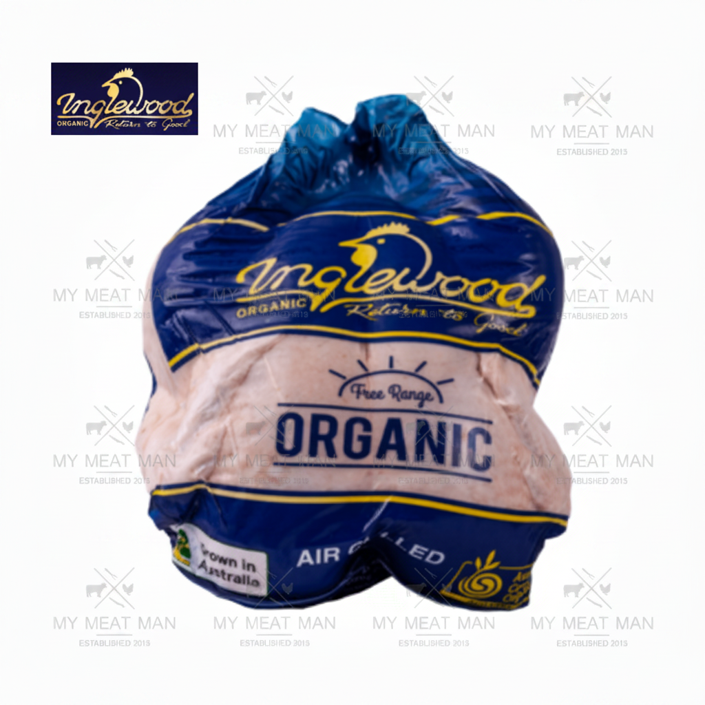 Australian Inglewood Certified Organic Accredited Free Range Whole Chicken (Frozen)