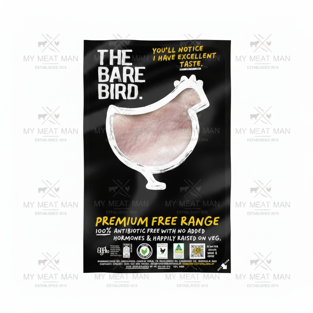 Australian The Bare Bird Premium Free Range Whole Boneless Butterflied Chicken - 800 g (Frozen)