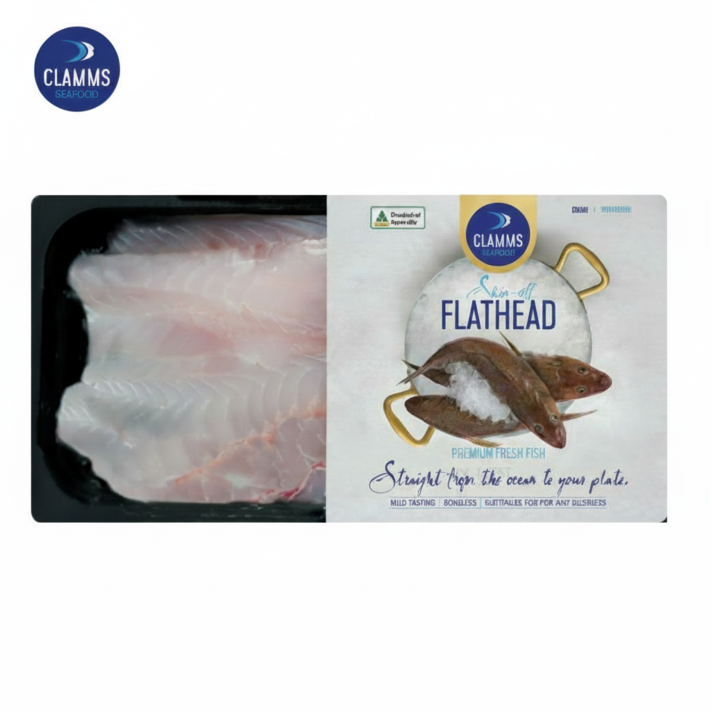 Australian Wild Caught Clamms Flathead Fillet 280g