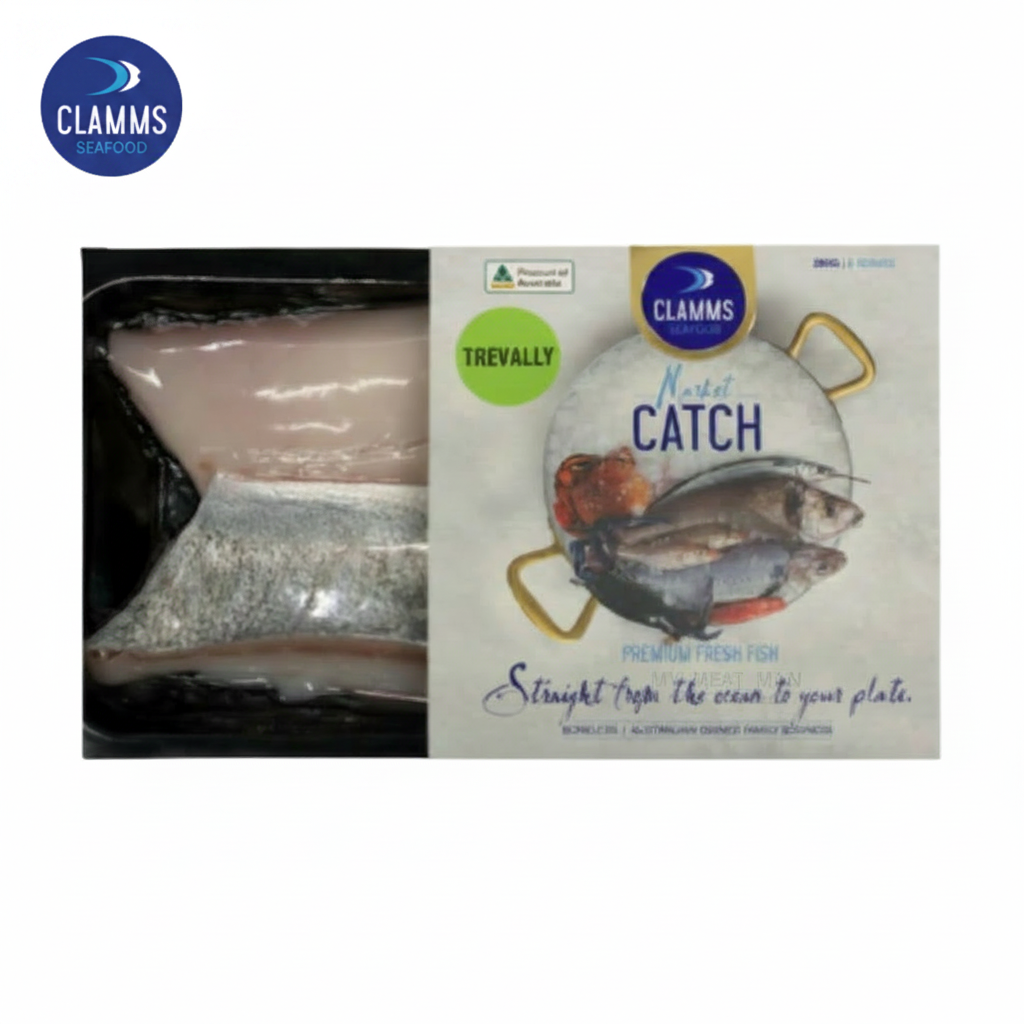 Australian Wild Caught Clamms Trevally Fillet Skin-On 280g