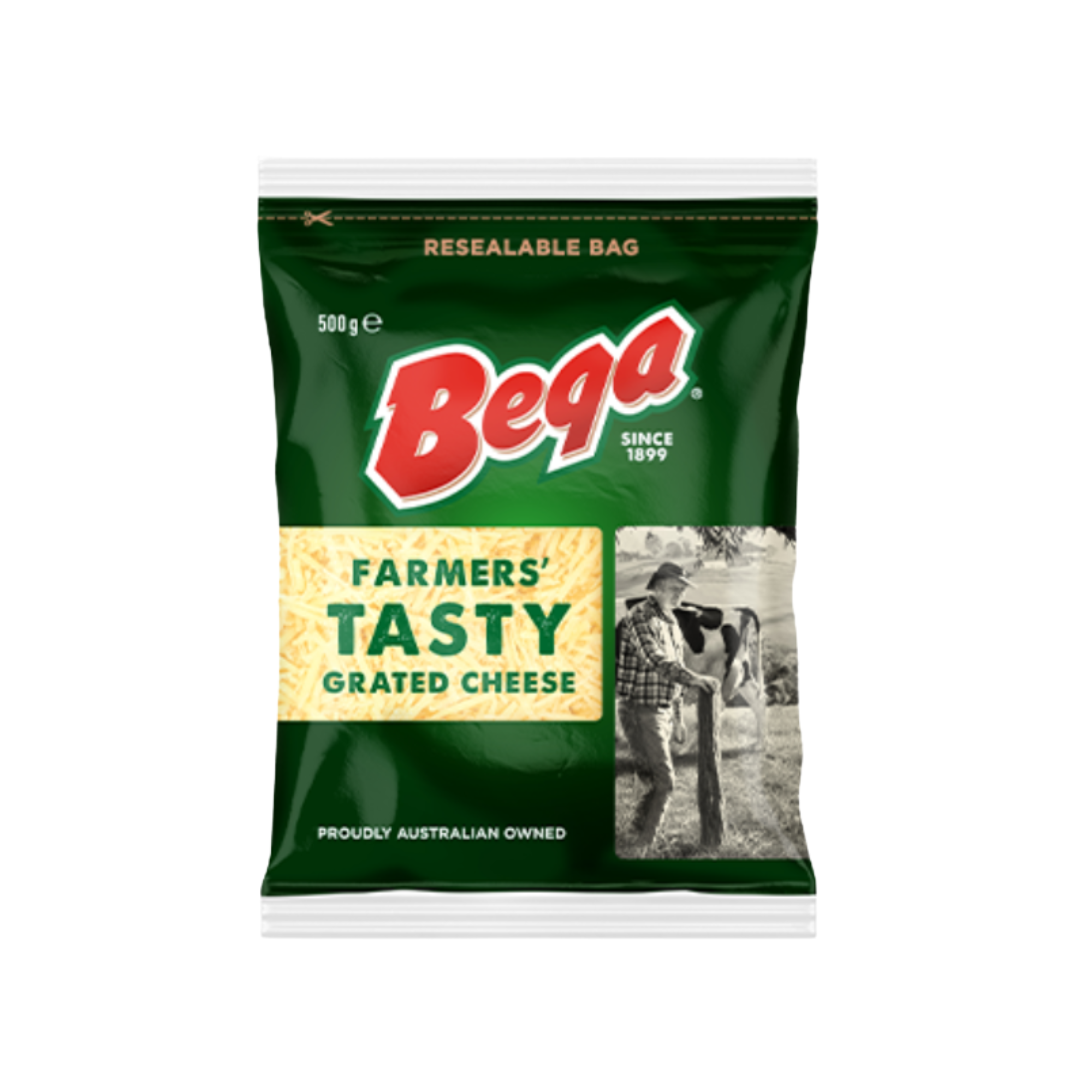 Australian Bega Dairy Farmer's Tasty Grated Cheese 500 gm