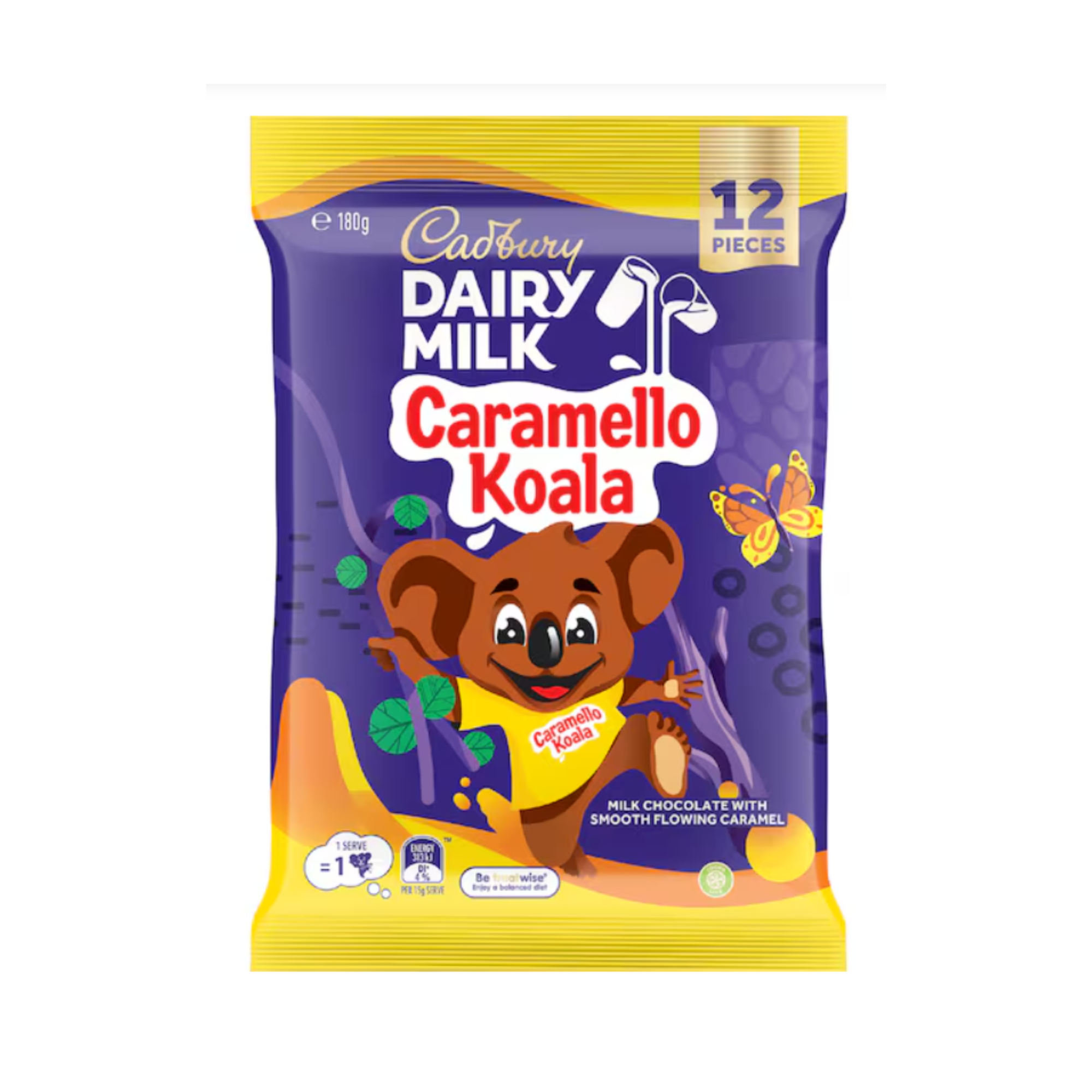 Australian Cadbury Caramello Koala Sharepack 180g (12 Pieces)