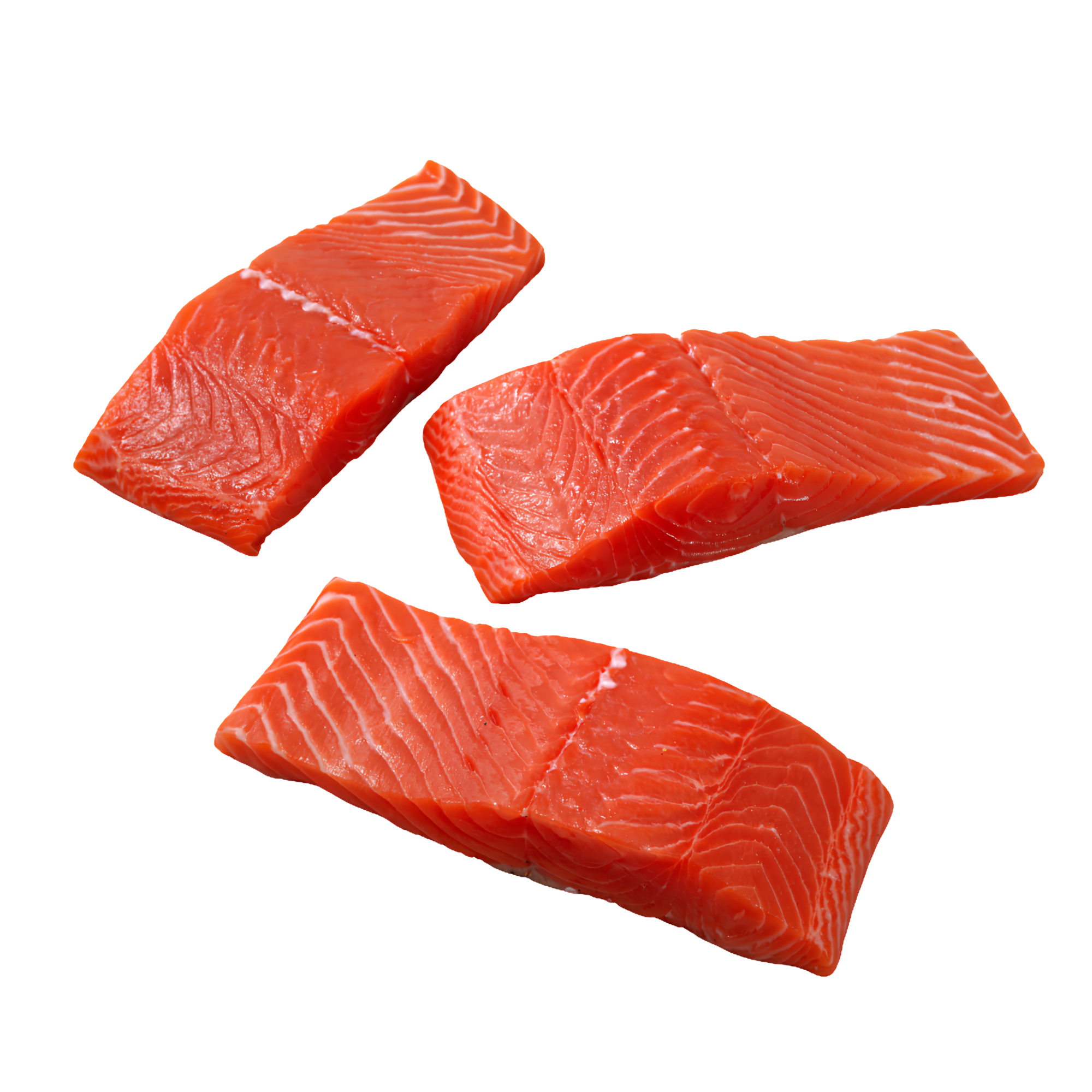 Canadian wild-caught Sockeye salmon fillet detail close-up