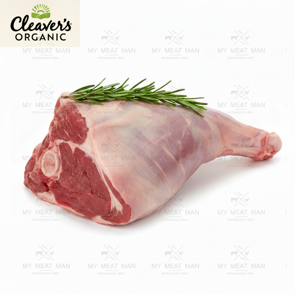 Cleaver's Organic Bone In Lamb Half Leg Roast