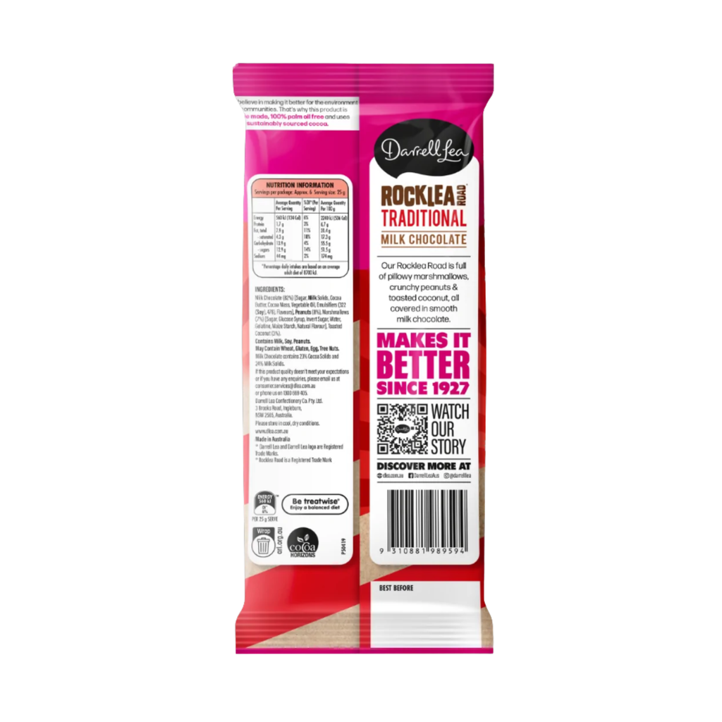 Darrell Lea Rocklea Road Traditional Milk Chocolate 170g