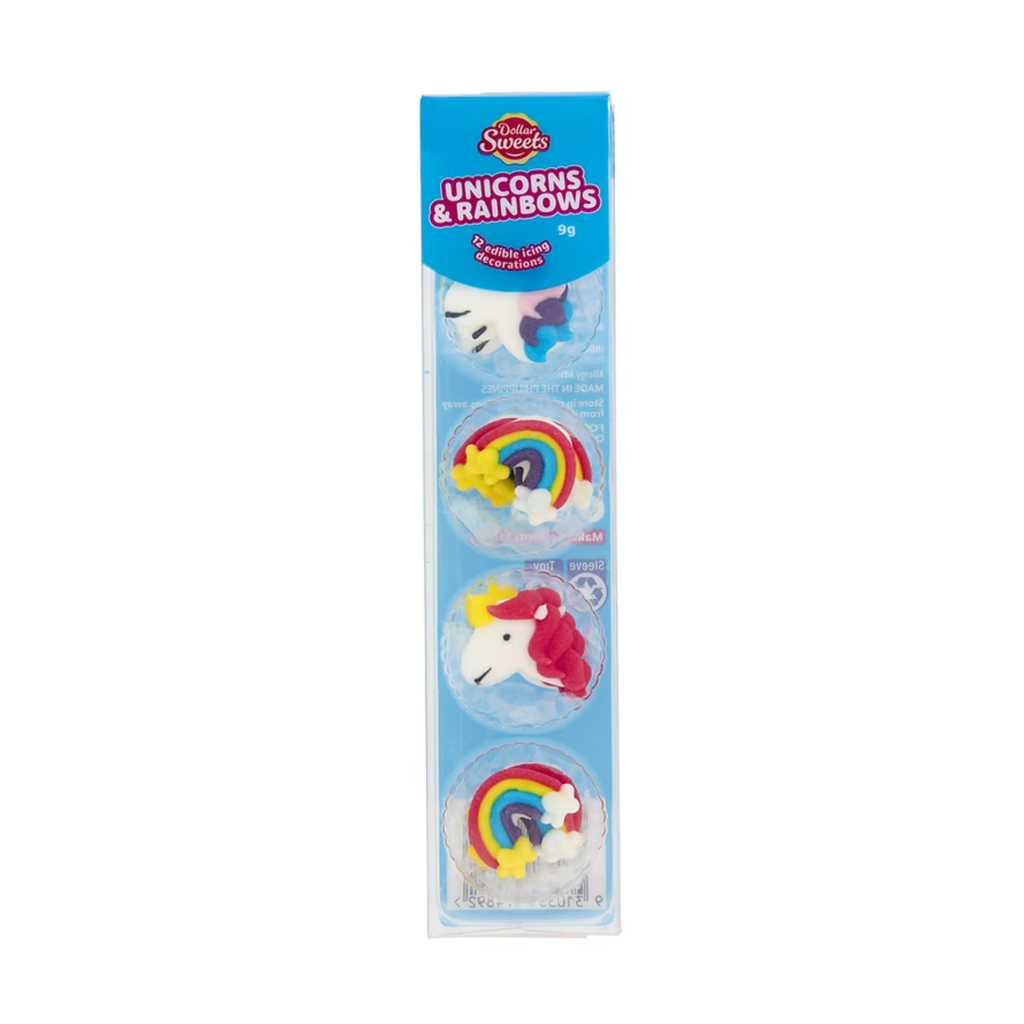 Dollar Sweets Unicorns & Rainbows Icing Decors 9g