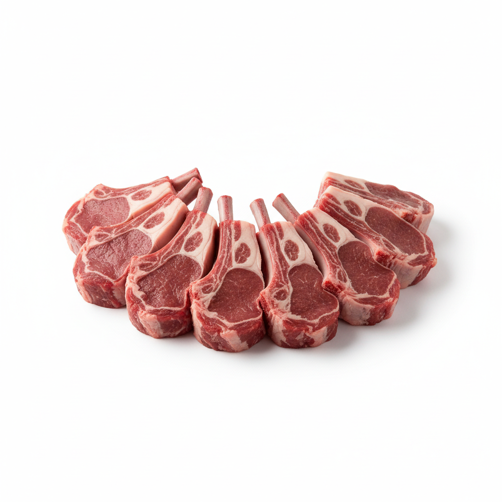 Australian Great Southern Grass Fed Lamb Cutlets — frenched racks frozen