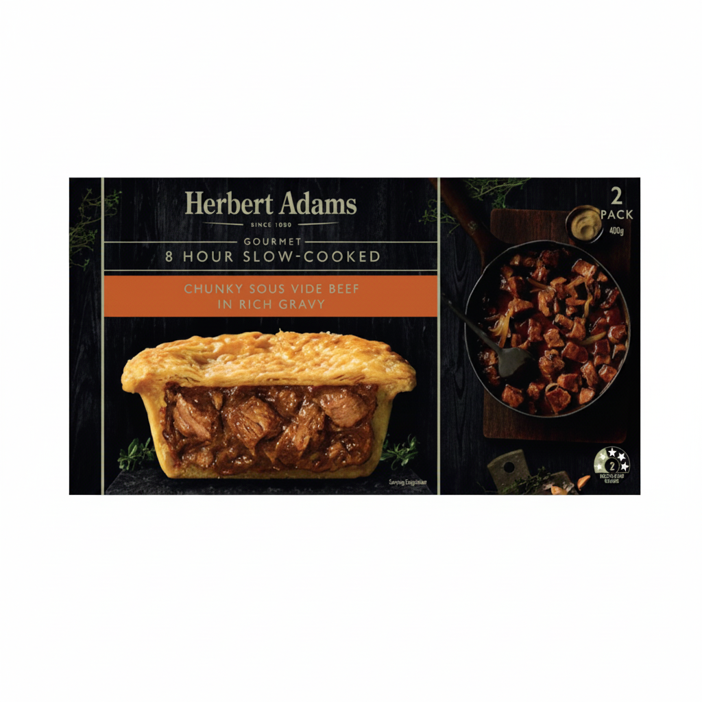 Australian Herbert Adams Chunky Sous Vide Beef In Rich Gravy 