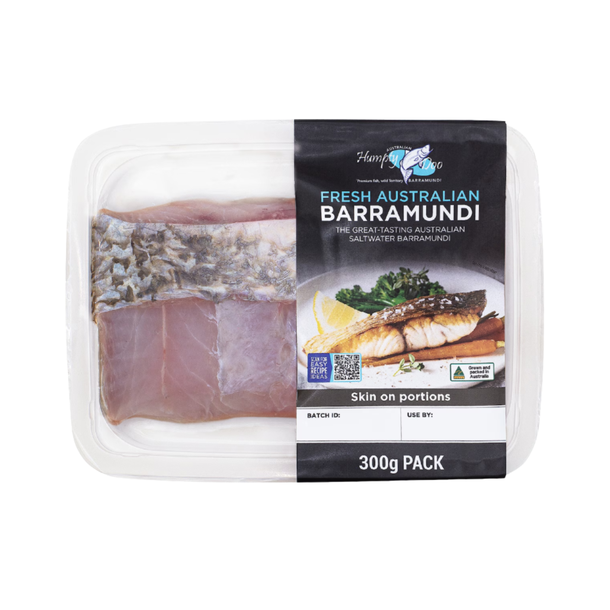 Humpty Doo Barramundi Portions Skin On 300g