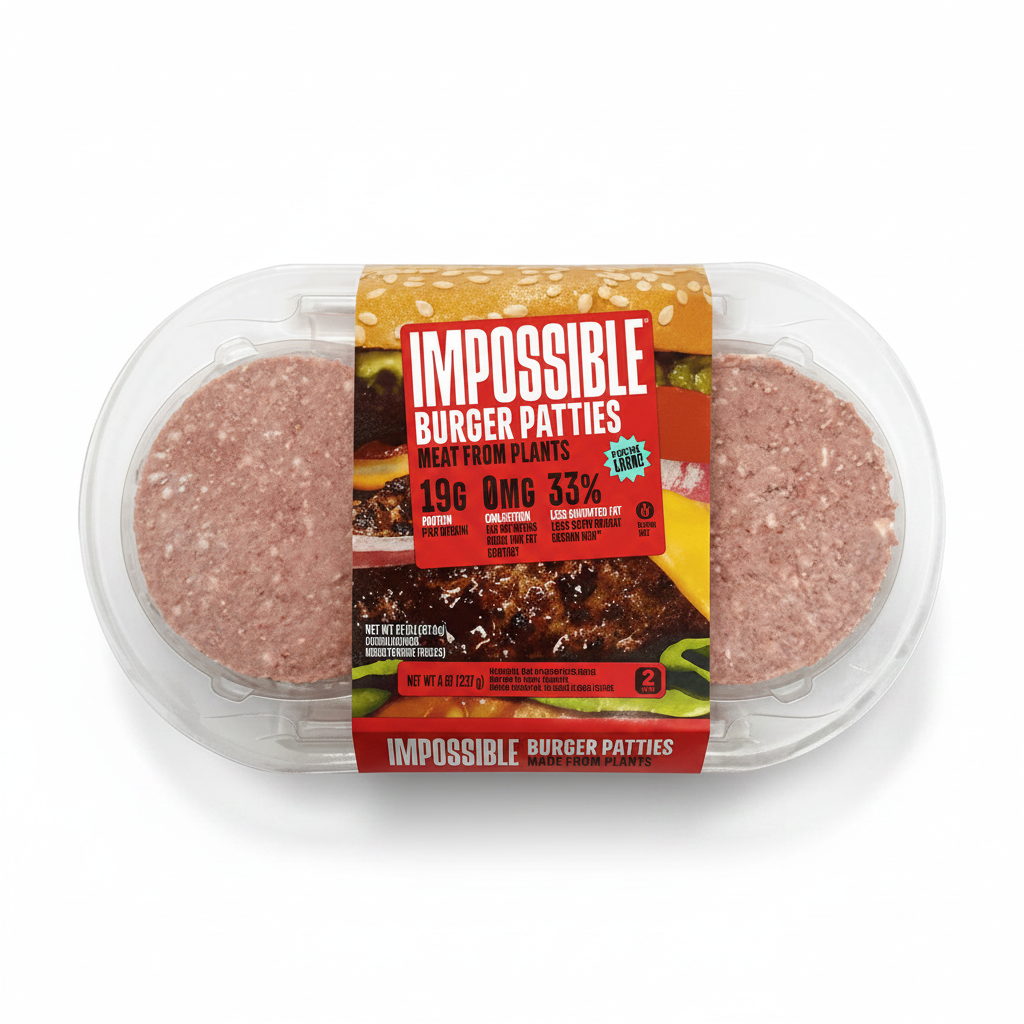 Impossible Burger Patties Made From Plants 