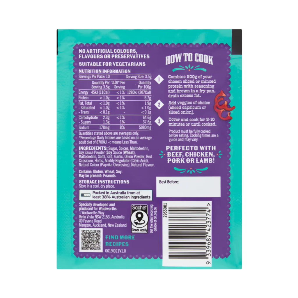 La Mesita Seasoning Fajita Mild 35g