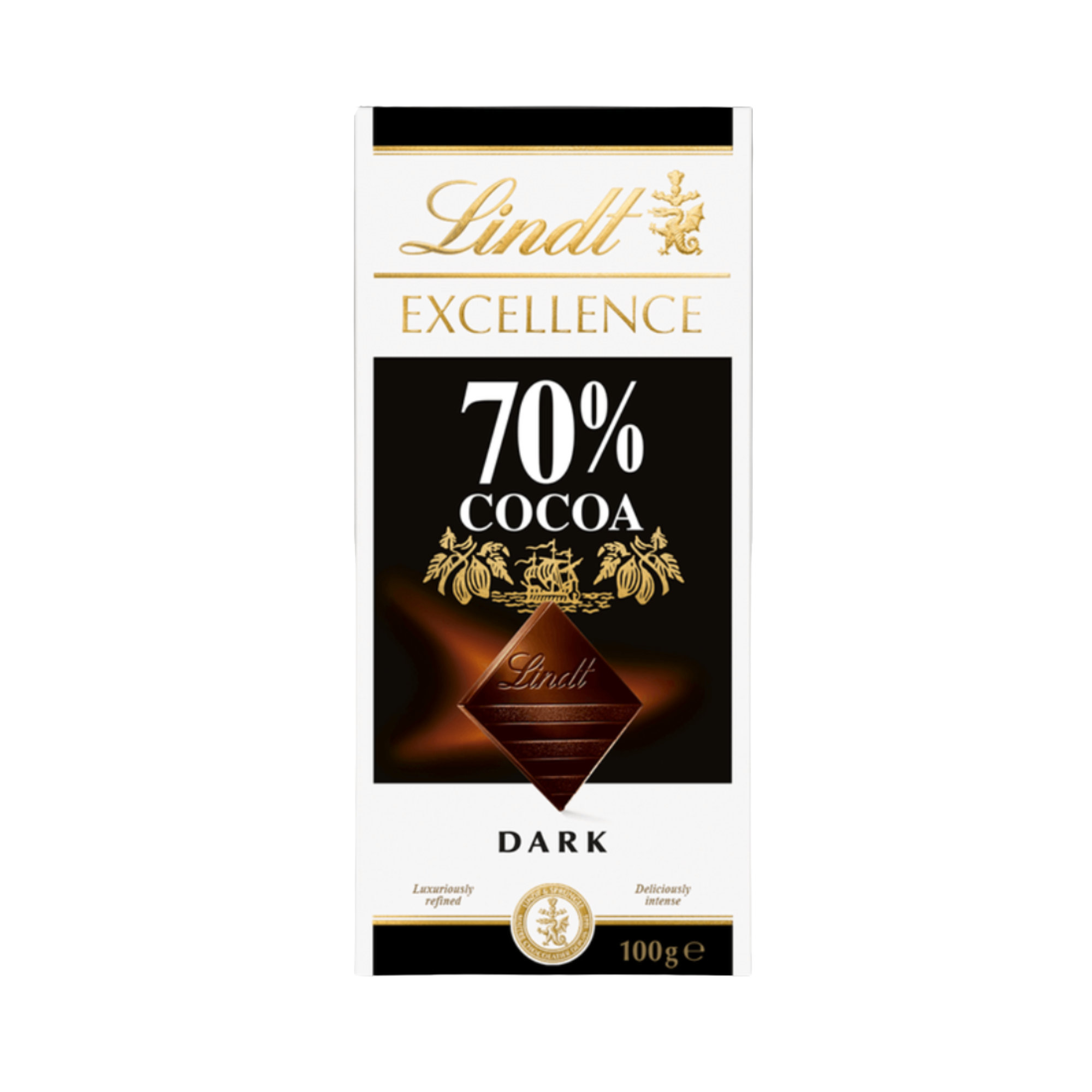 Lindt Excellence Dark Chocolate 70% Cocoa Block 100g