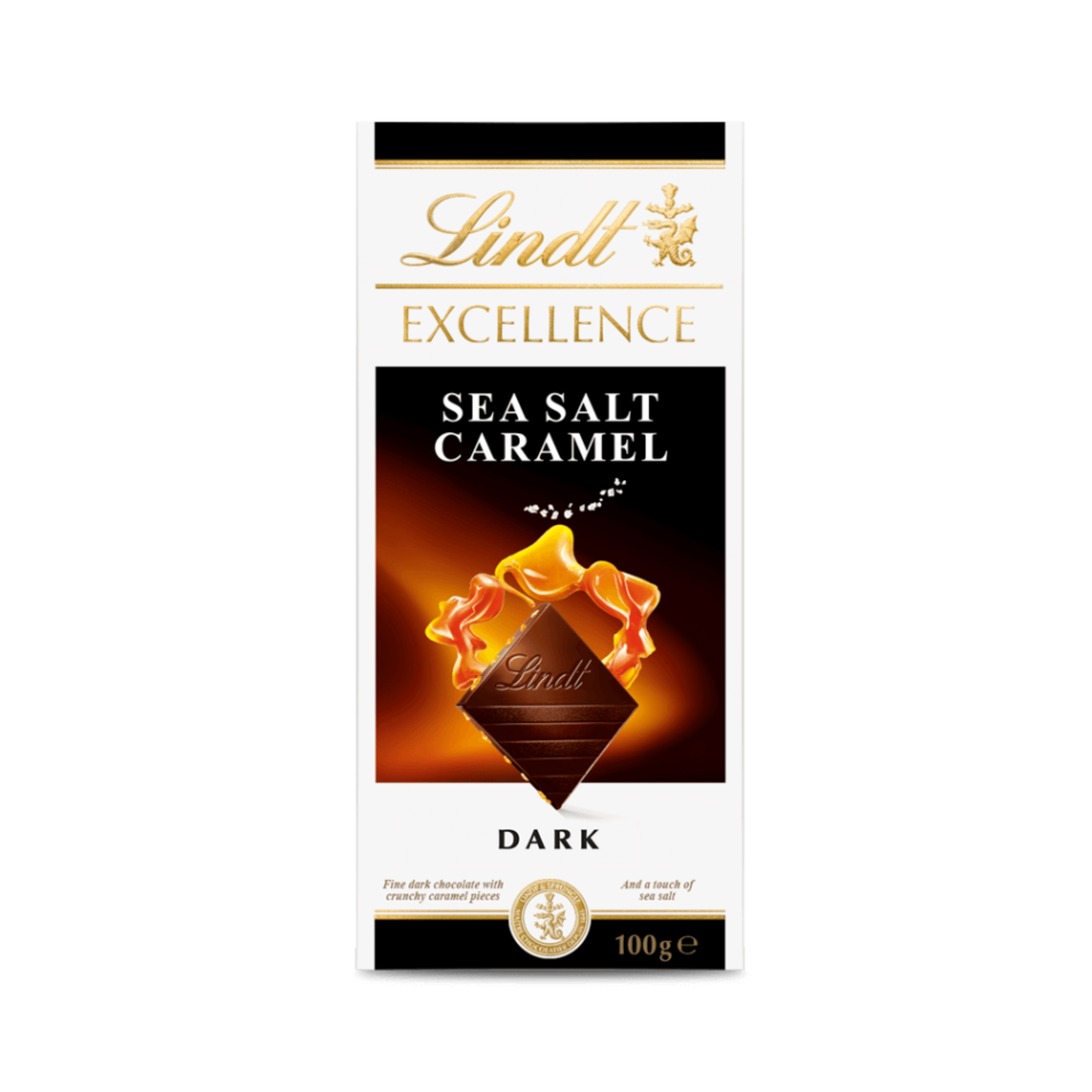 Lindt Excellence Sea Salt Caramel Dark Chocolate Block 100g