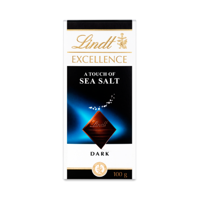 Lindt Excellence Sea Salt Dark Chocolate Block 100g