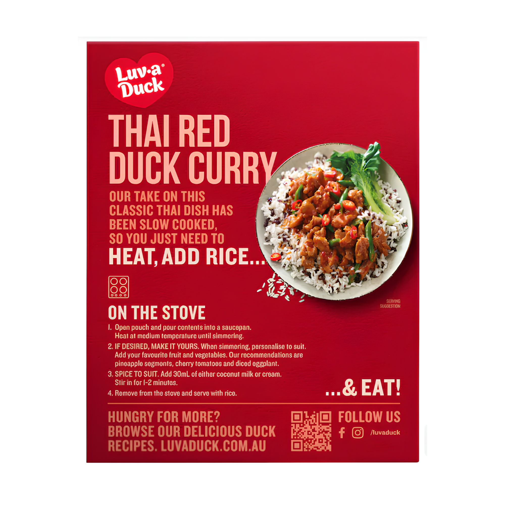 Australian Luv-A-Duck Thai Red Duck Curry 470g