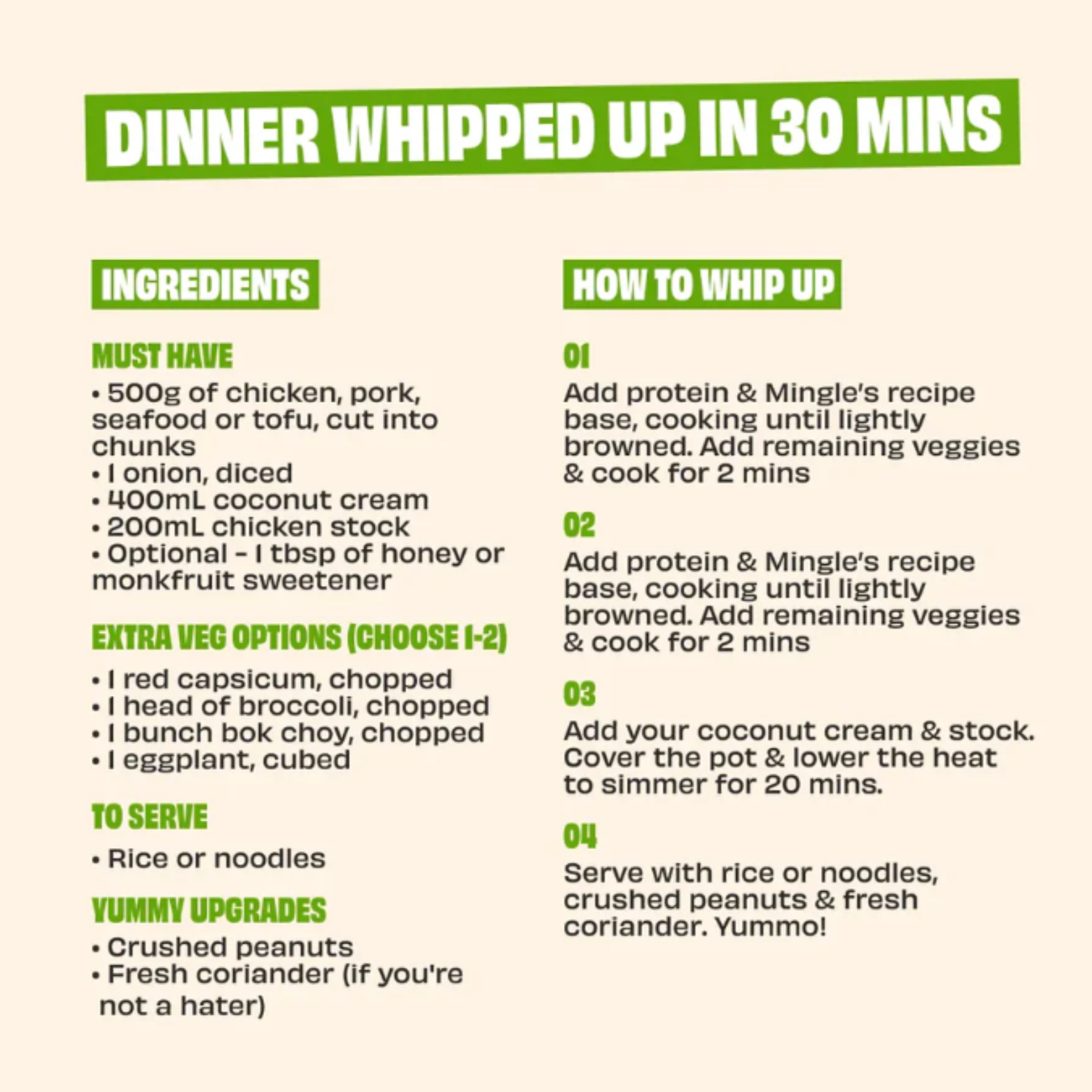 Mingle Green Curry Recipe Base 30g