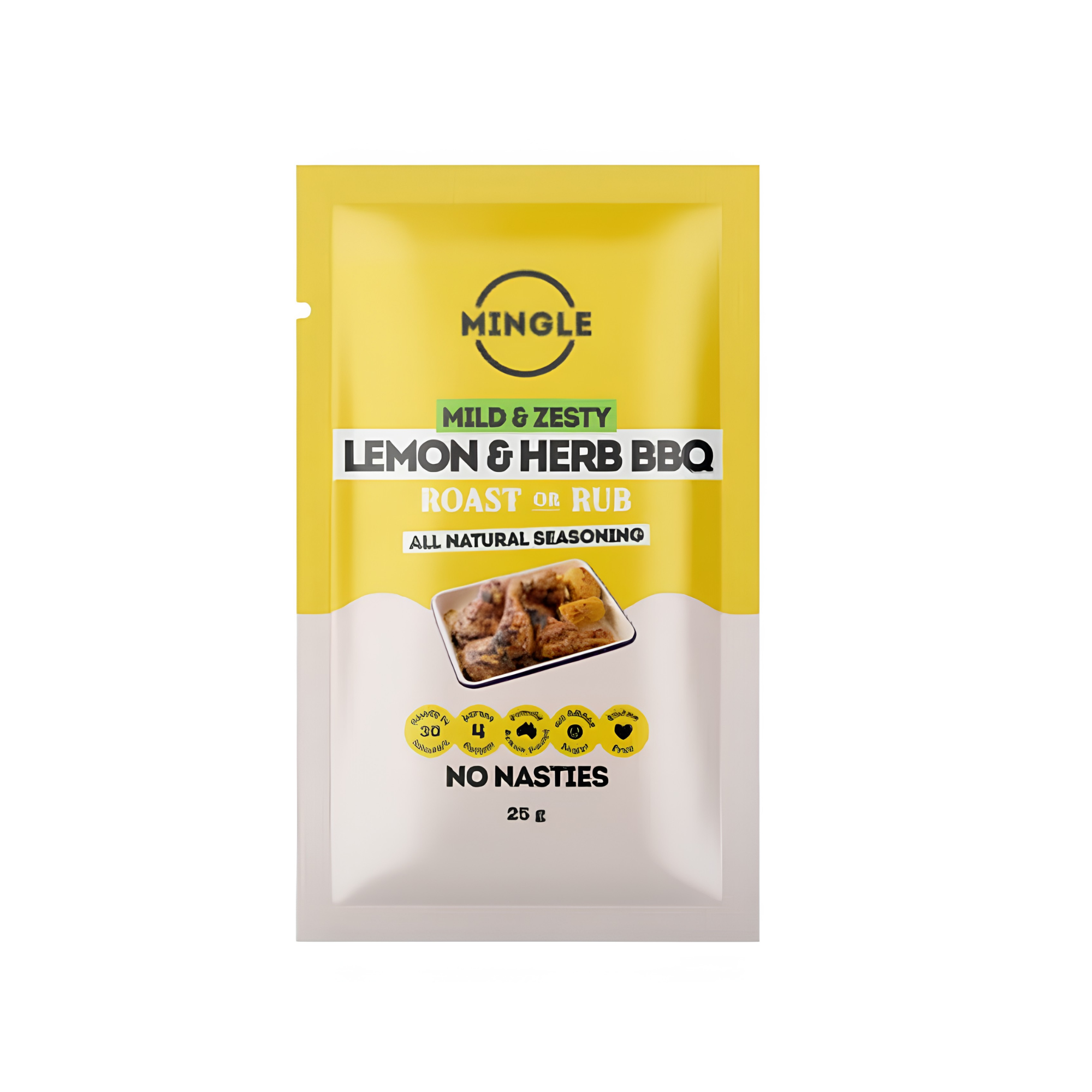 Mingle Mild & Zesty Lemon & Herb BBQ All Natural Seasoning 25g