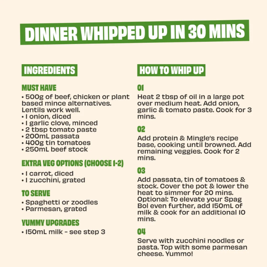 Mingle Spag Bol Recipe Base 30g — alternate detail