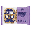 Australian Tasmanian Bakeries Proper National Pies Chunky Beef, Red Wine & Mushroom Pies - 360 gm
