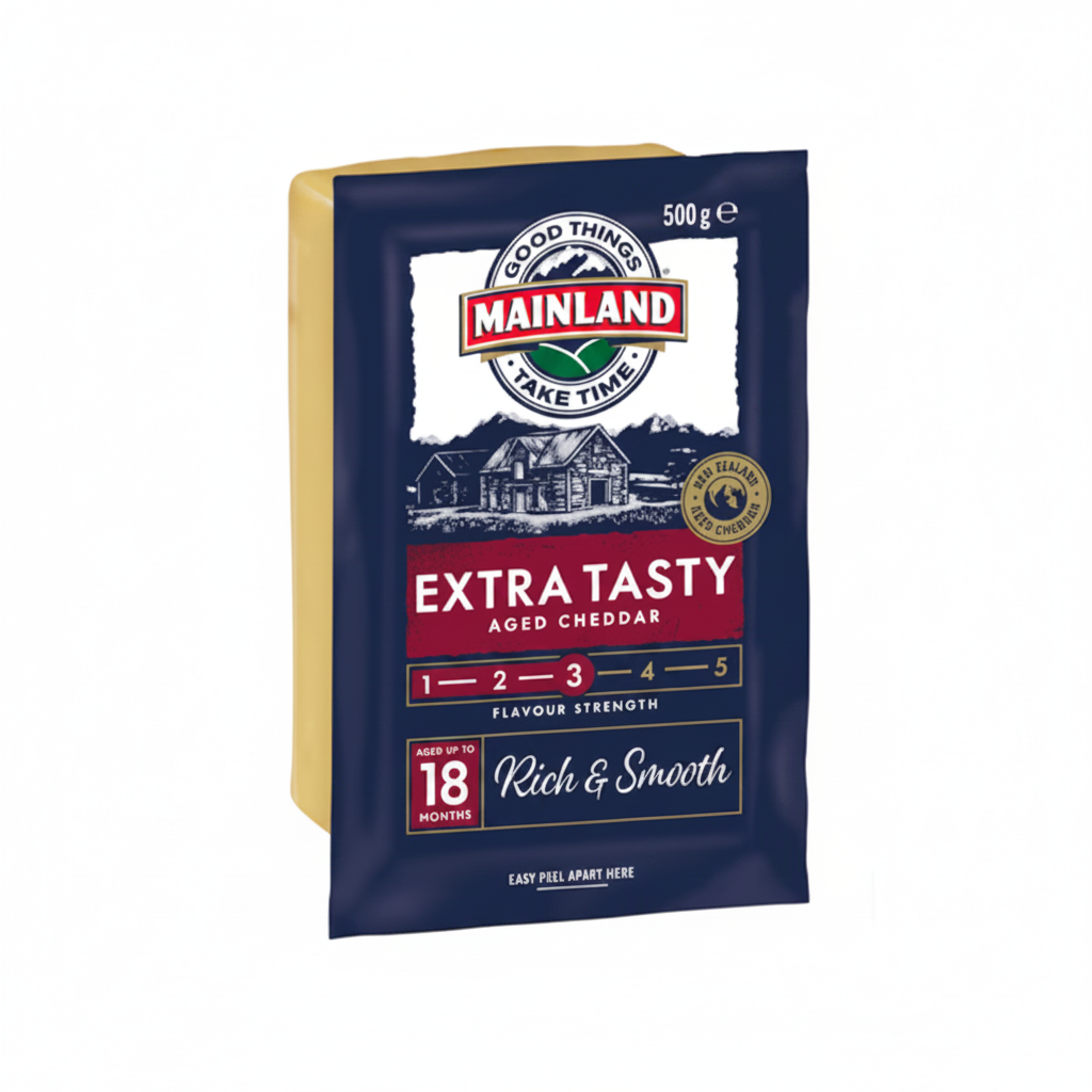 New Zealand Good Things Mainland Take Time Extra Tasty Aged Cheddar 500 gm