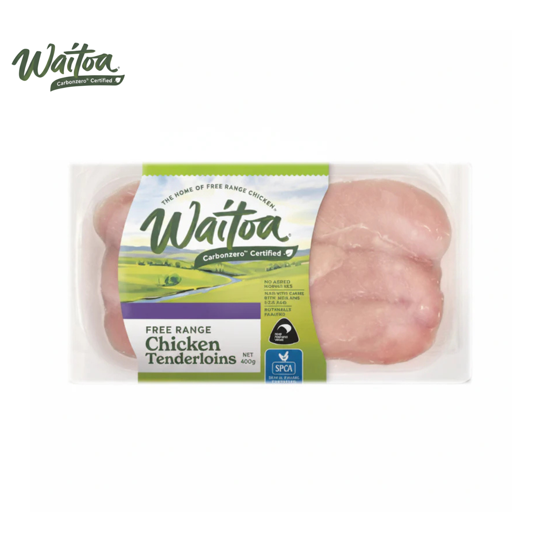 New Zealand Frozen Waitoa Accredited Free Range Chicken Tenderloin - 400 g