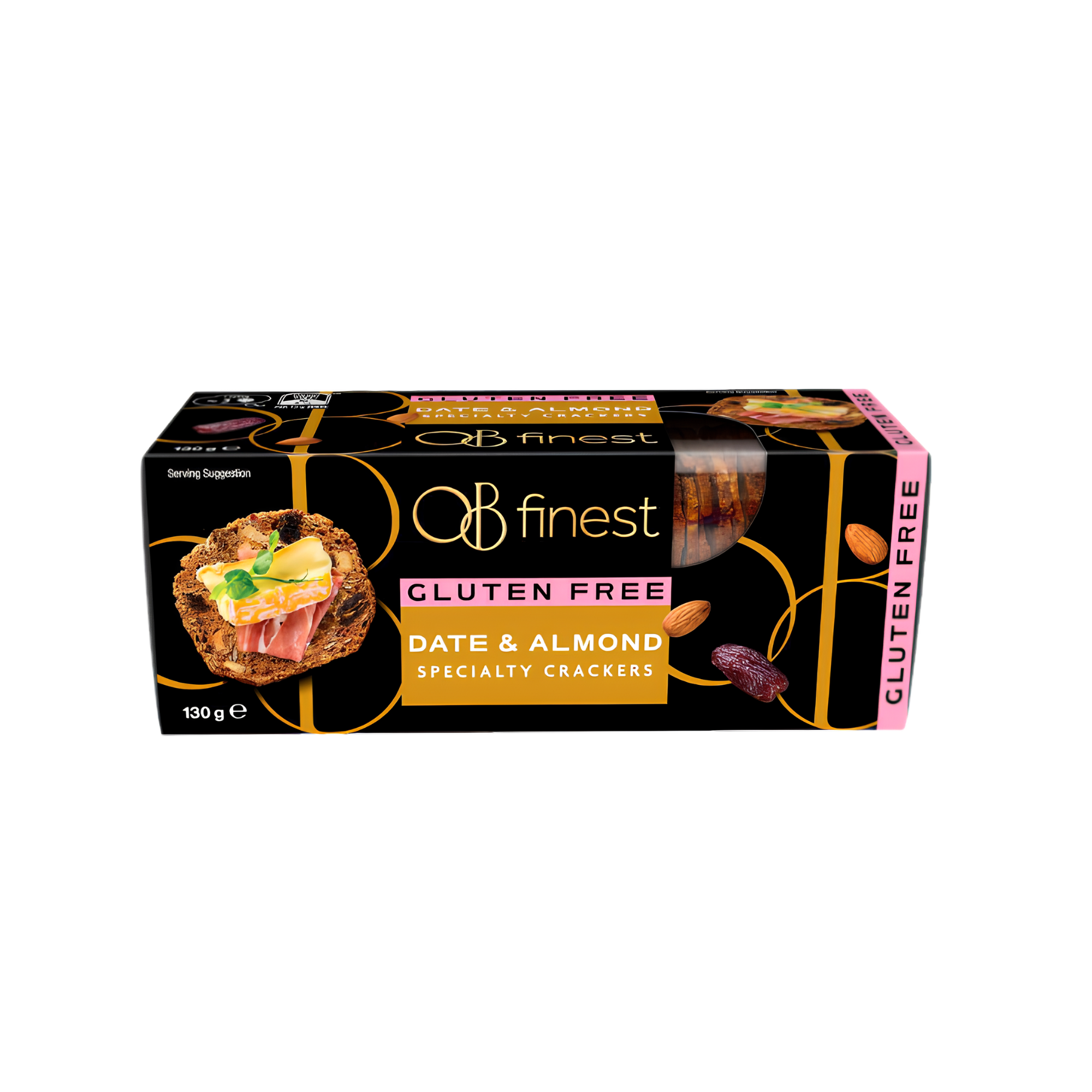 Australian OB Finest Gluten Free Specialty Crackers Date & Almond 130g