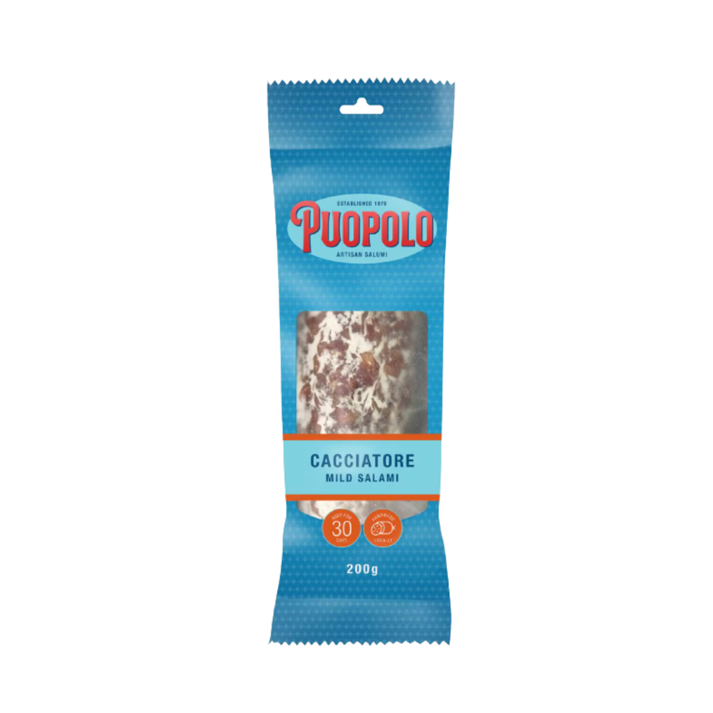 Australian Chilled Puopolo Artisan Salumi Cacciatore Mild Salami