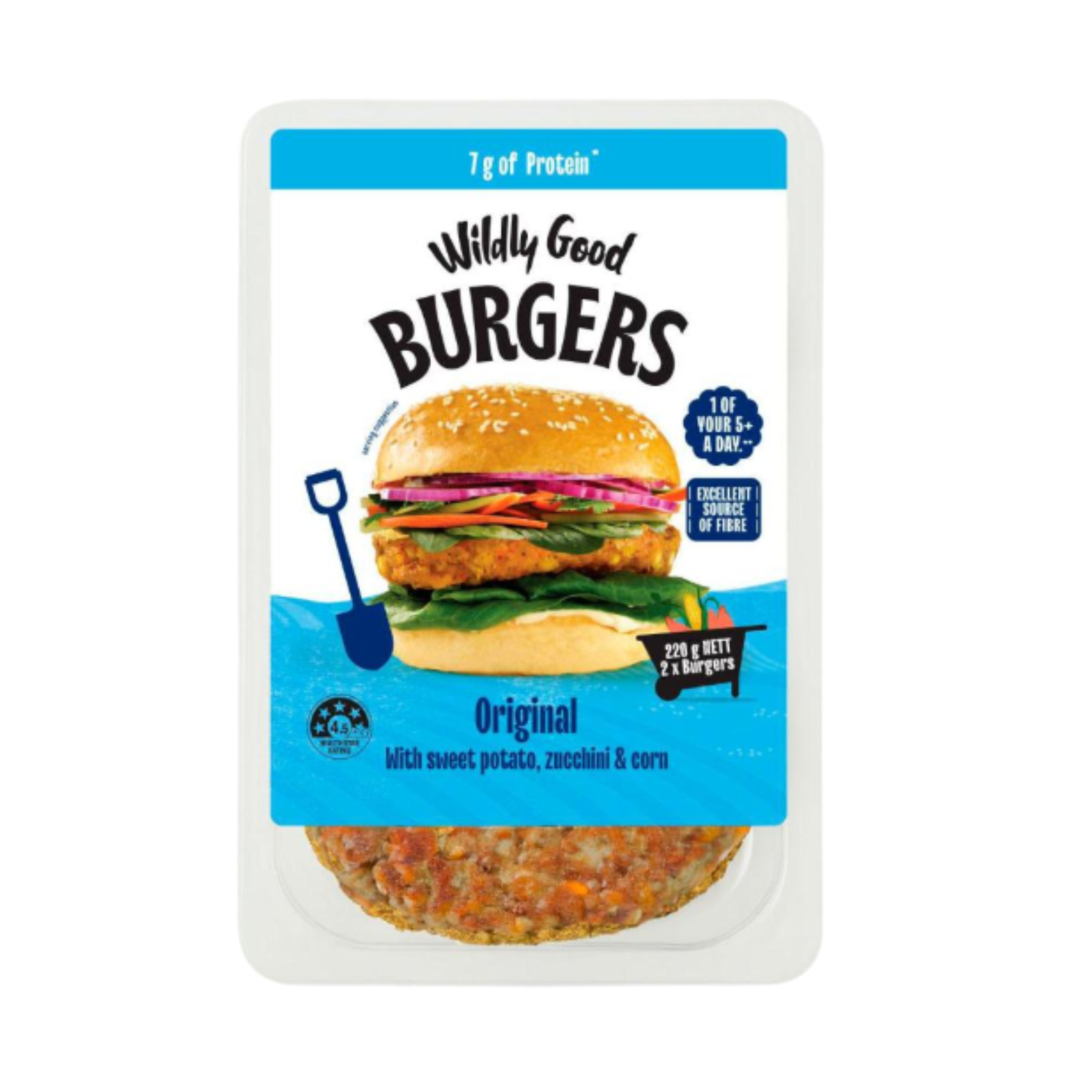 Australian Wildly Good Original Veggie Burgers 220g ( 2x Burger)