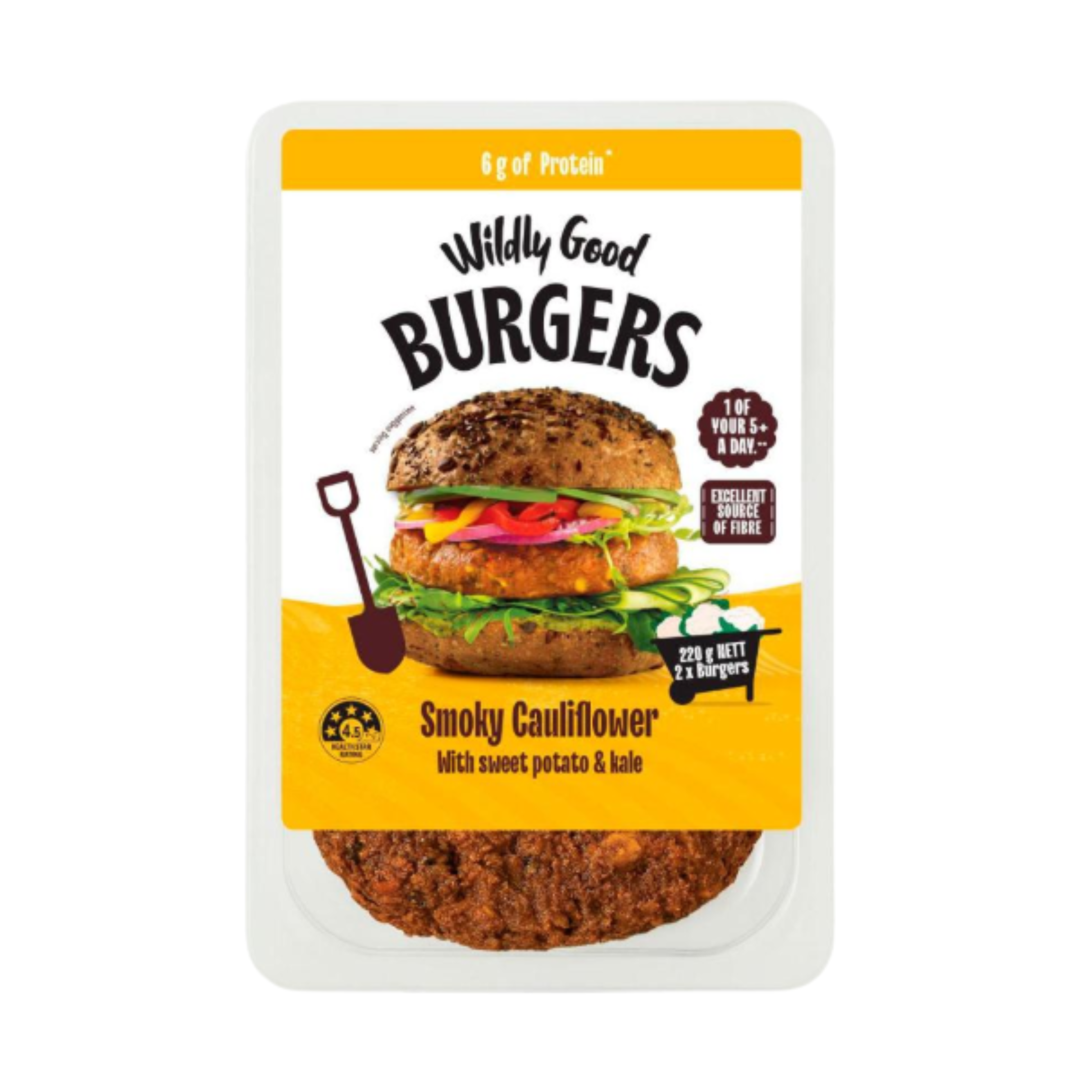 Australian Wildly Good Smoky Cauliflower Veggie Burgers 220g ( 2x Burger)